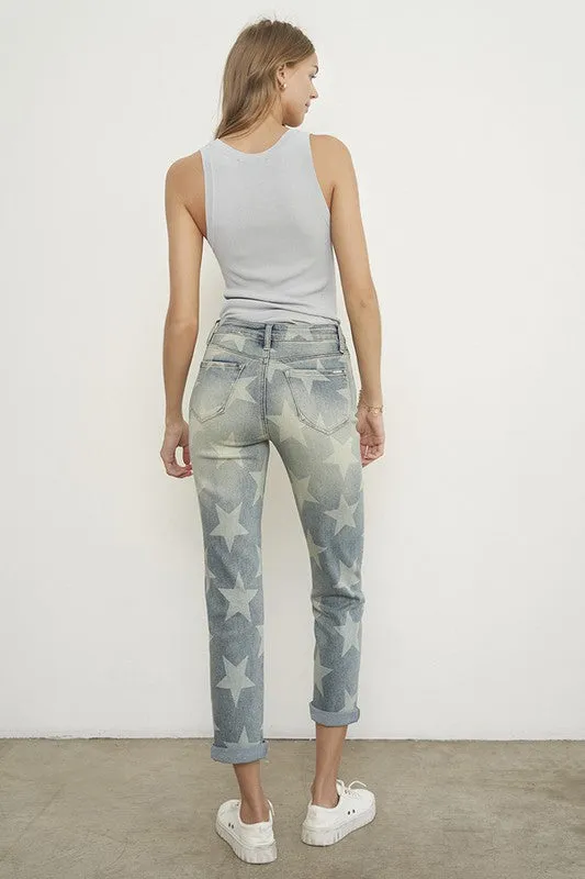 Star Print Girlfriend Jeans sold by Pretty Attitude product image thumbnail 4