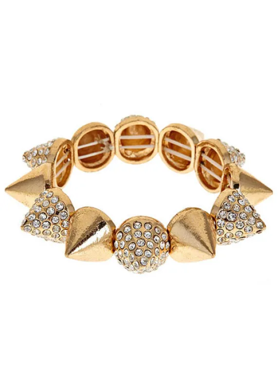 Back At It Rhinestone Spike Bracelet made by Pretty Attitude