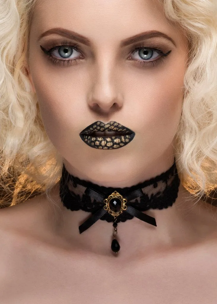 Eternal Love Black Lace Choker Necklace sold by Pretty Attitude