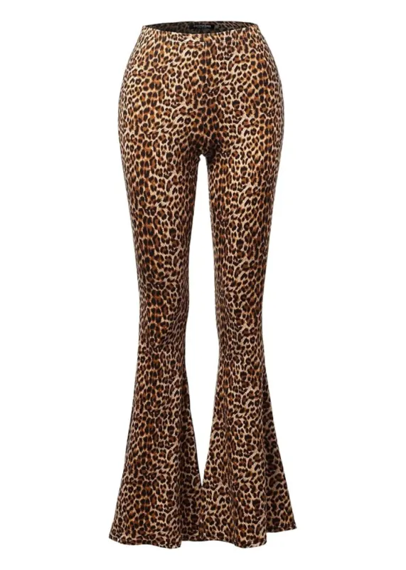 Wild One Leopard Print Bell Bottom Pants sold by Pretty Attitude
