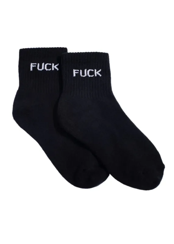 Zero Fucks Given Black Socks sold by Pretty Attitude