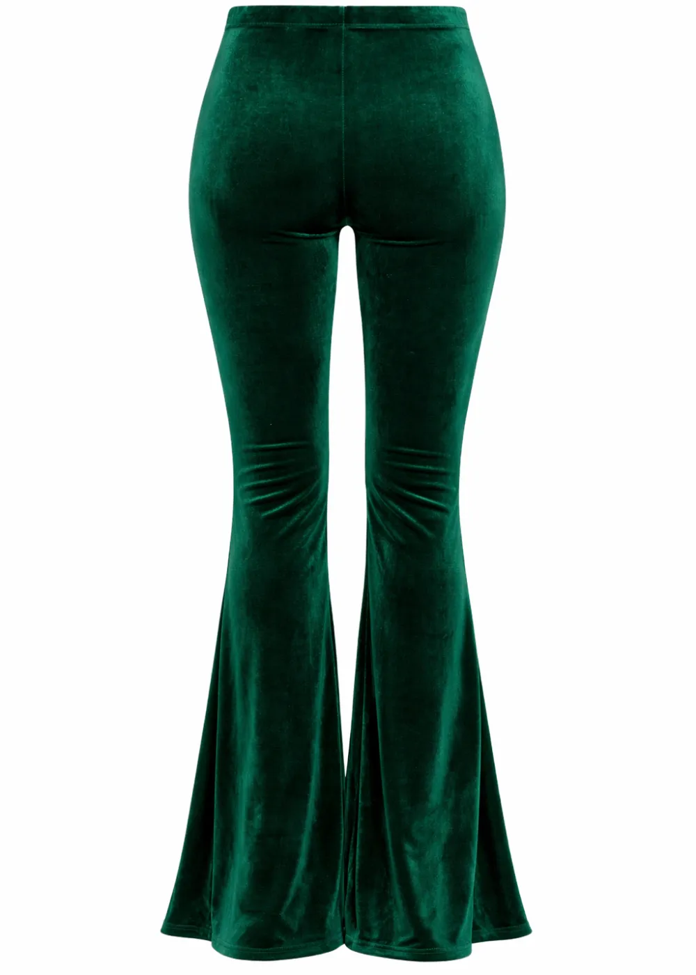 Green Velvet Bell Bottom Flare Pants sold by Pretty Attitude product image thumbnail 2