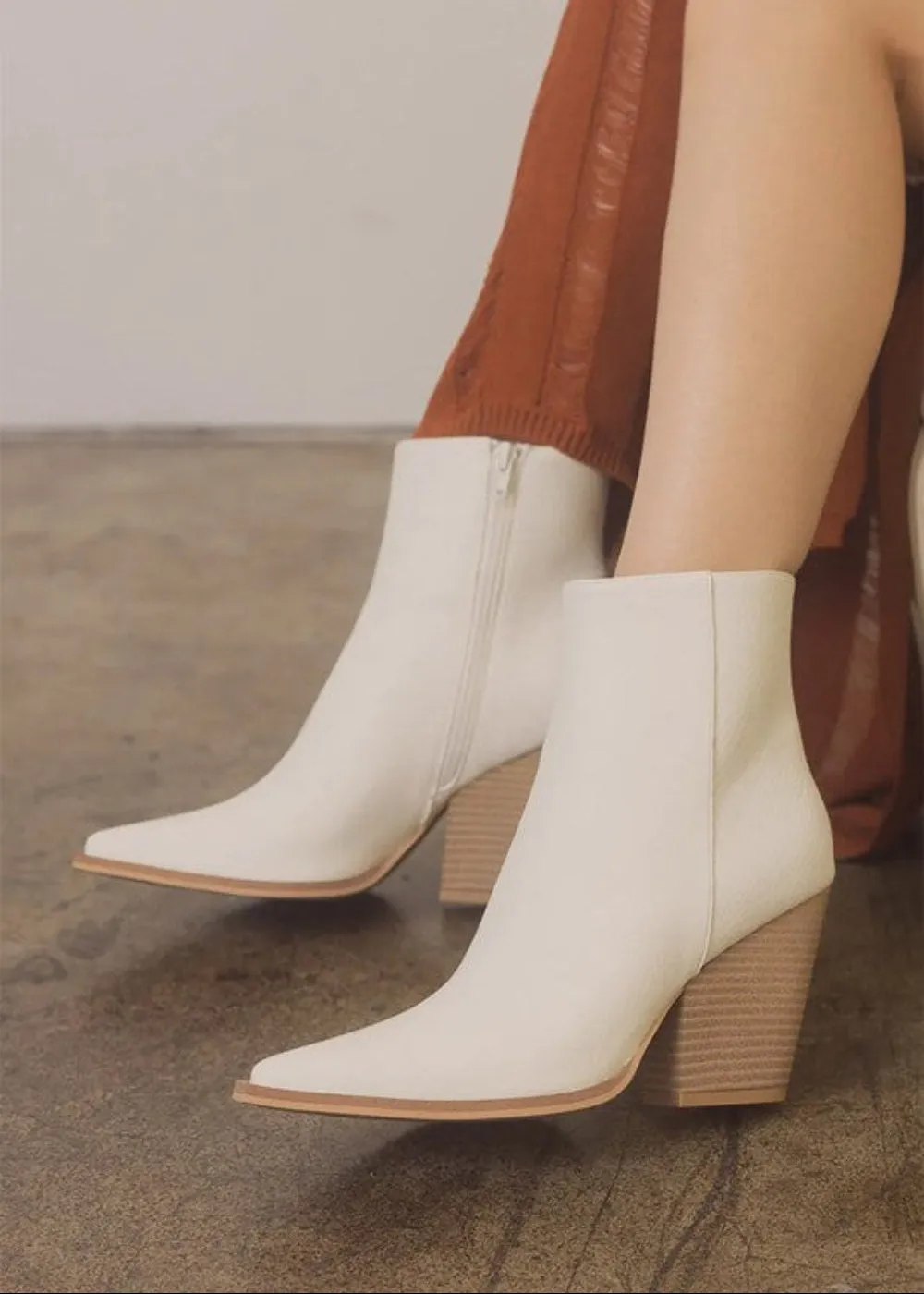 Sonia Western Ankle Boots - Patterned Suede Cowboy Booties sold by Pretty Attitude product image thumbnail 3