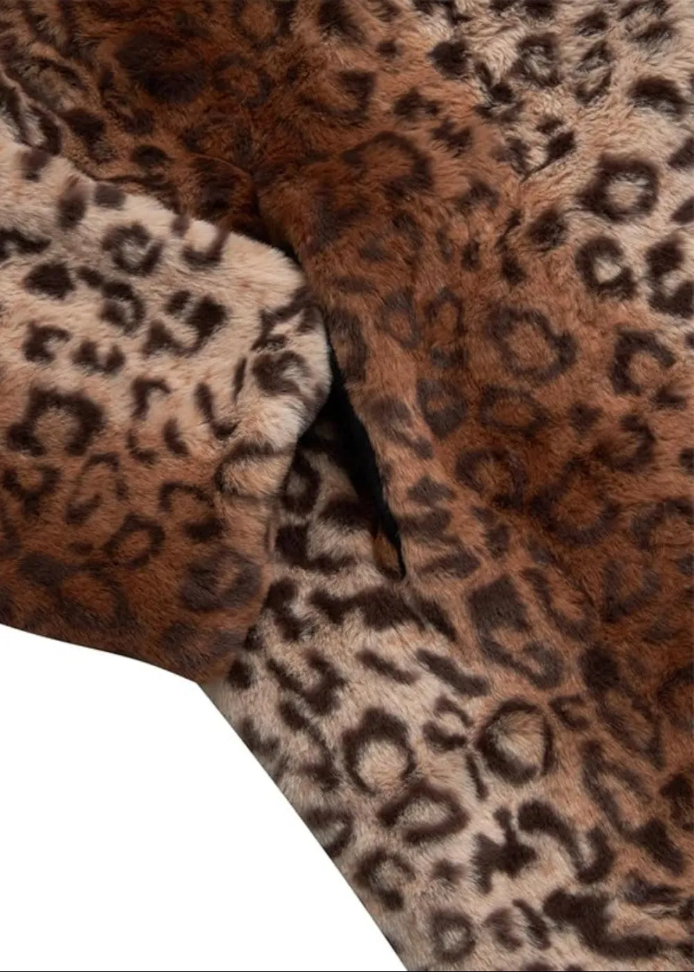 Leopard Faux Fur Coat Women's Shaggy Plush Jacket sold by Pretty Attitude product image thumbnail 2