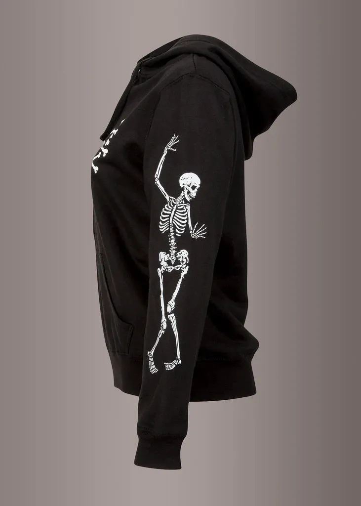 Rad to the Bone Skeleton Full Zip Hoodie sold by Pretty Attitude product image thumbnail 4
