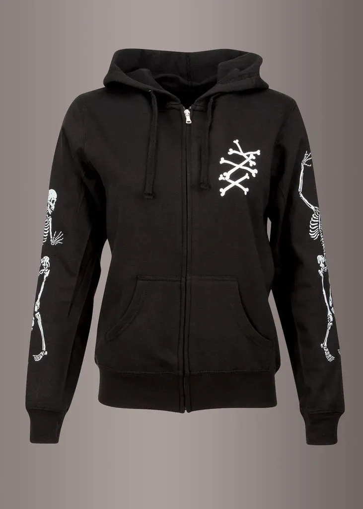 Rad to the Bone Skeleton Full Zip Hoodie sold by Pretty Attitude product image thumbnail 3
