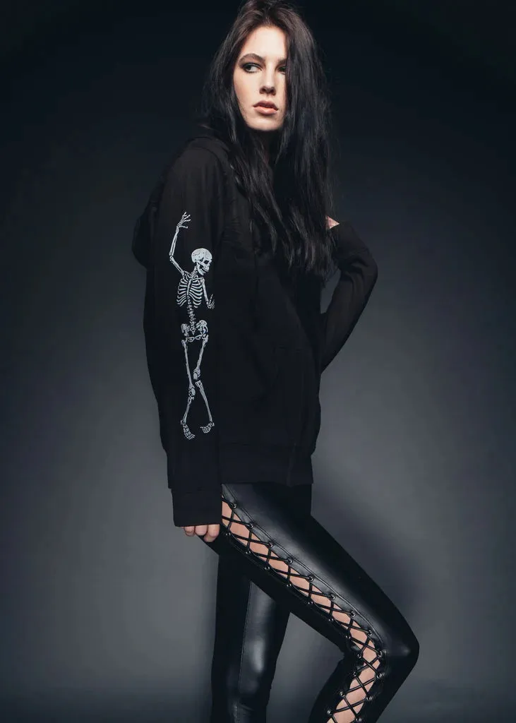 Rad to the Bone Skeleton Full Zip Hoodie sold by Pretty Attitude product image thumbnail 2