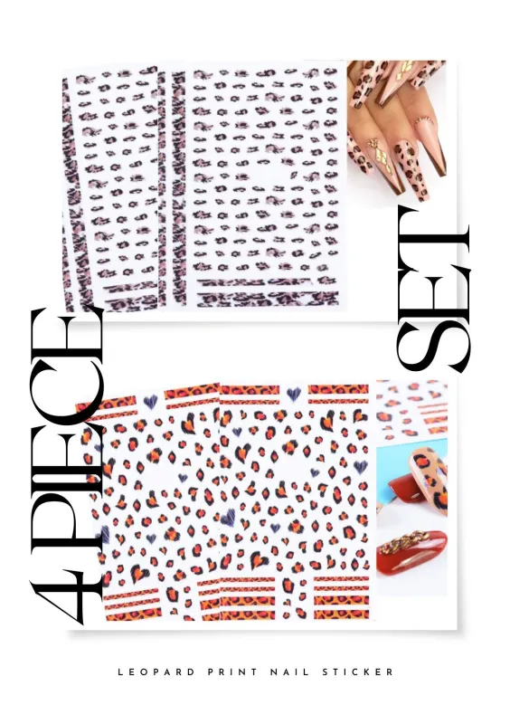 Leopard Print Nail Stickers sold by Pretty Attitude
