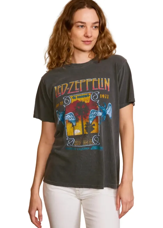 Led Zeppelin Vintage Band Tee – Sunkissed Gray Graphic T-Shirt made by Pretty Attitude