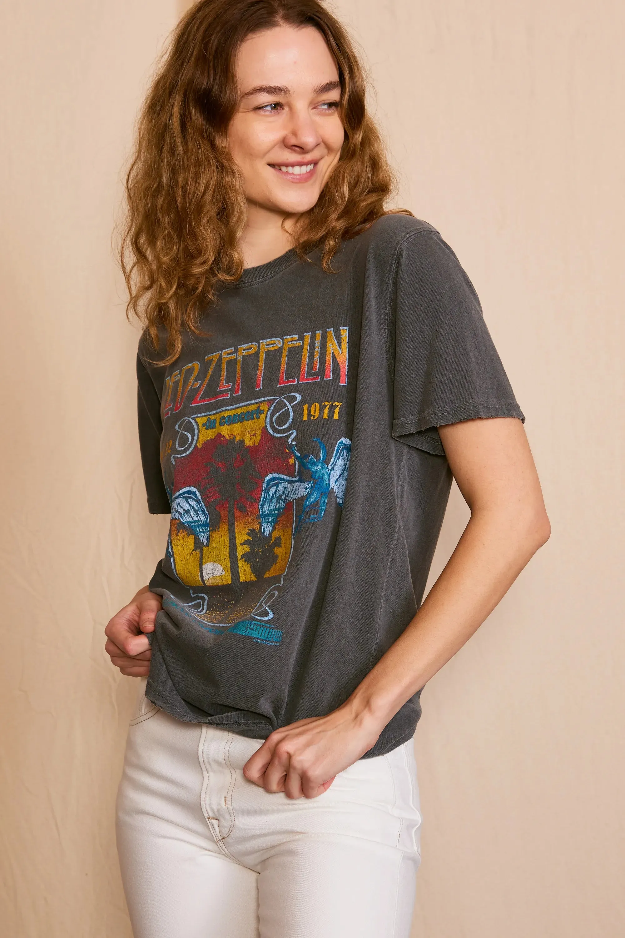 Led Zeppelin Vintage Band Tee – Sunkissed Gray Graphic T-Shirt sold by Pretty Attitude product image thumbnail 5