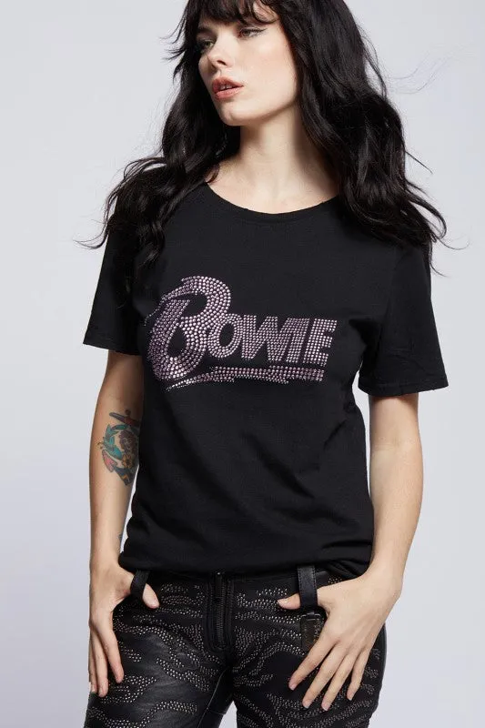 Bowie Crystal Boyfriend Tee | David Bowie Pink Crystal Oversized T-Shirt sold by Pretty Attitude product image thumbnail 3