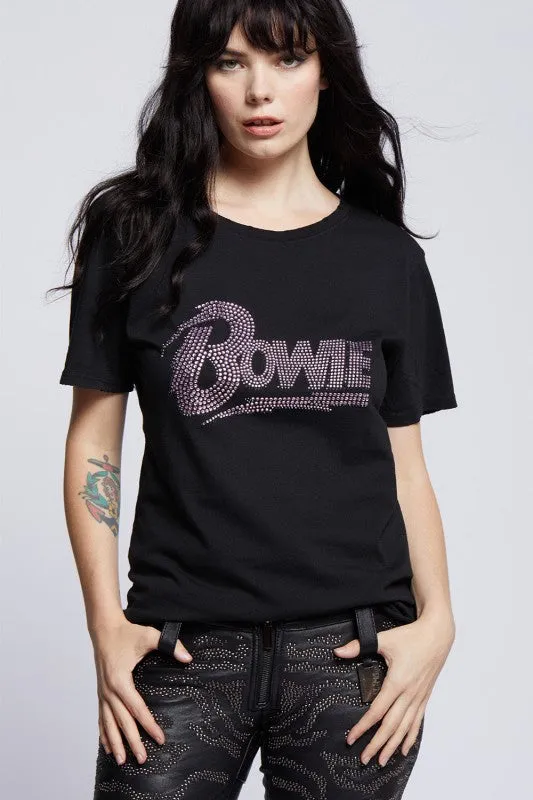Bowie Crystal Boyfriend Tee | David Bowie Pink Crystal Oversized T-Shirt sold by Pretty Attitude product image thumbnail 4