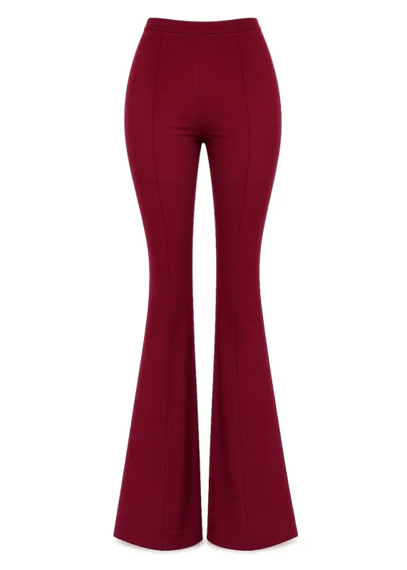 Burgundy Bell Bottom Pants made by Pretty Attitude