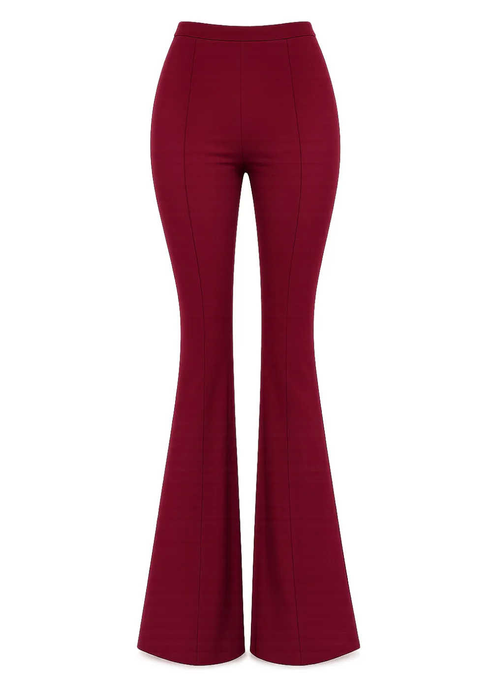Burgundy Bell Bottom Pants sold by Pretty Attitude