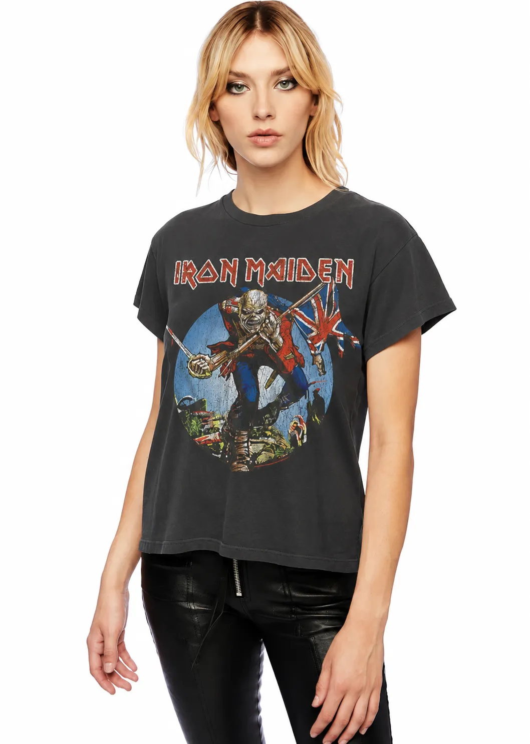Iron Maiden The Trooper Tour Band Tee | Oversized Vintage Graphic Shirt sold by Pretty Attitude