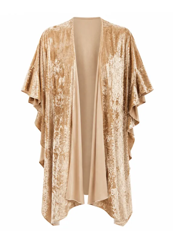 The Hendrix Gold Crushed Velvet Kimono made by Pretty Attitude