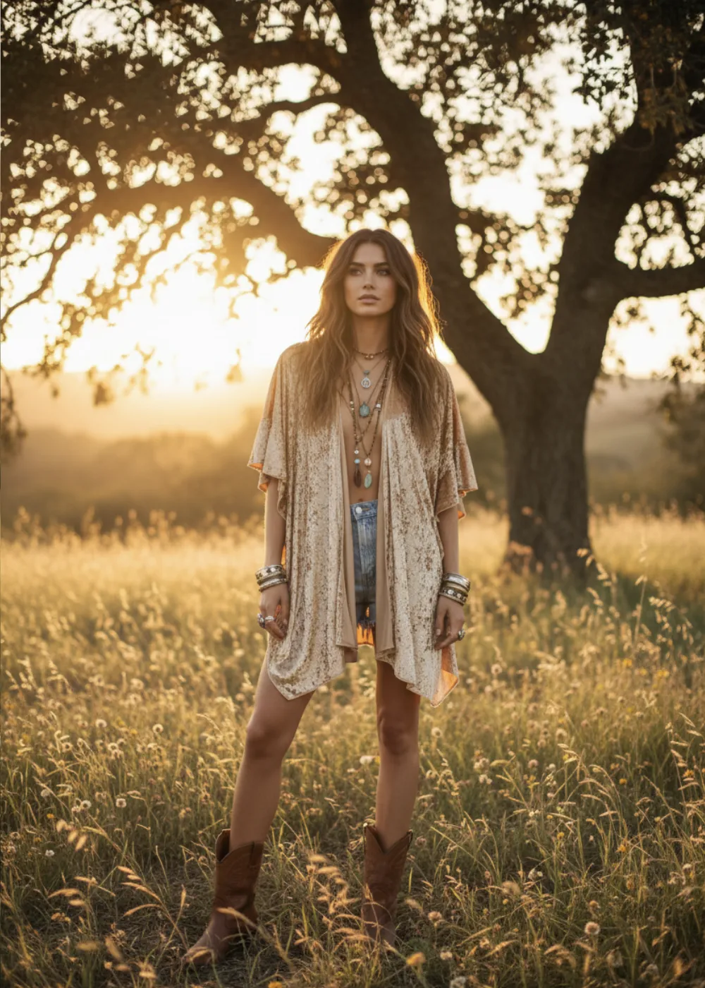The Hendrix Gold Crushed Velvet Kimono sold by Pretty Attitude product image thumbnail 4