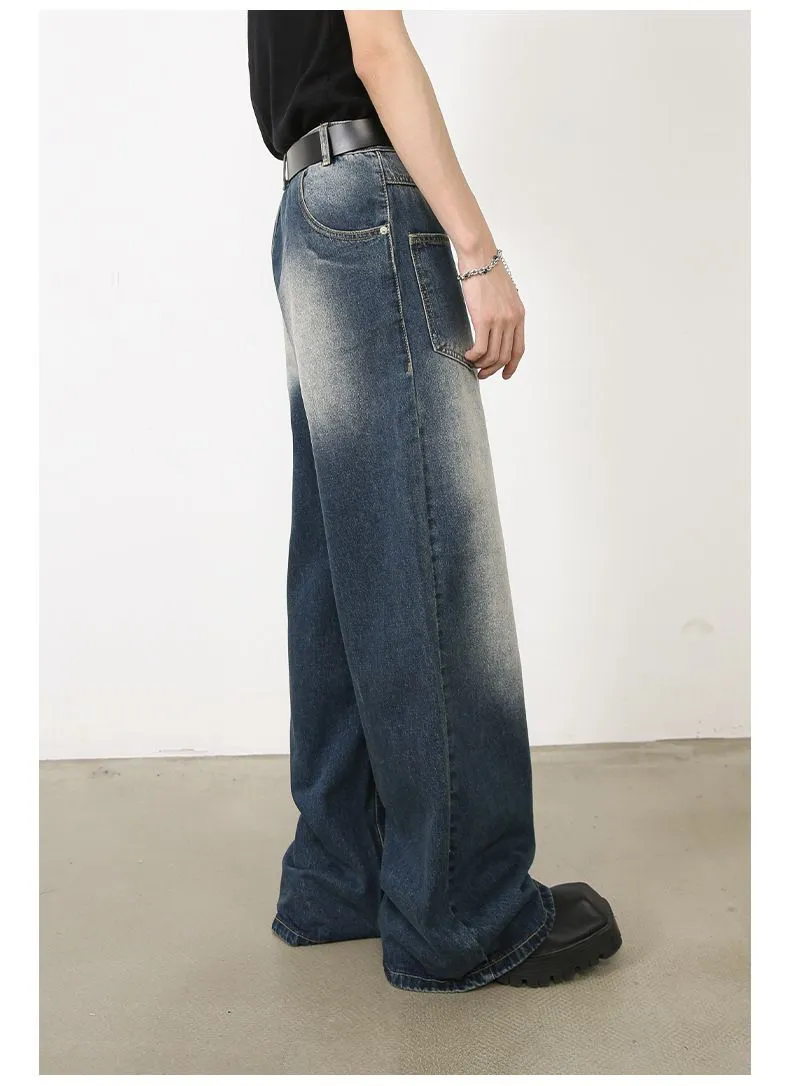 Men’s Straight Wide Leg Baggy Jeans with Front Pockets Y2K Streetwear Denim sold by Good American Jeans product image thumbnail 3