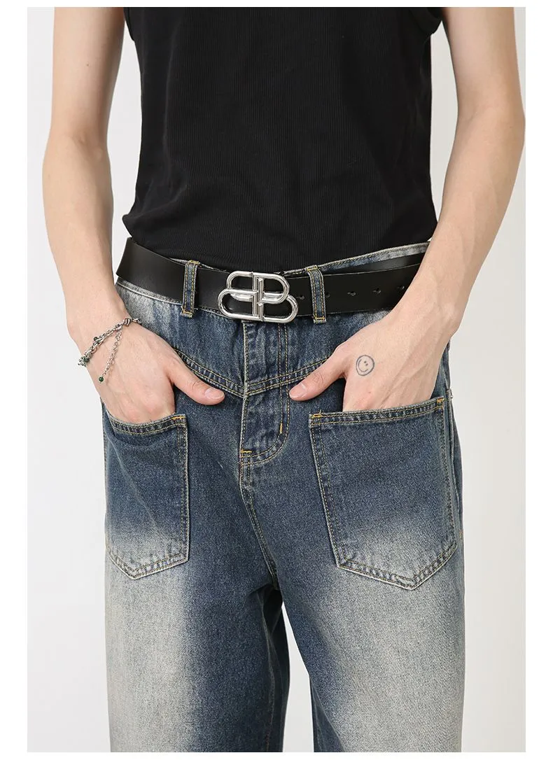 Men’s Straight Wide Leg Baggy Jeans with Front Pockets Y2K Streetwear Denim sold by Good American Jeans product image thumbnail 4