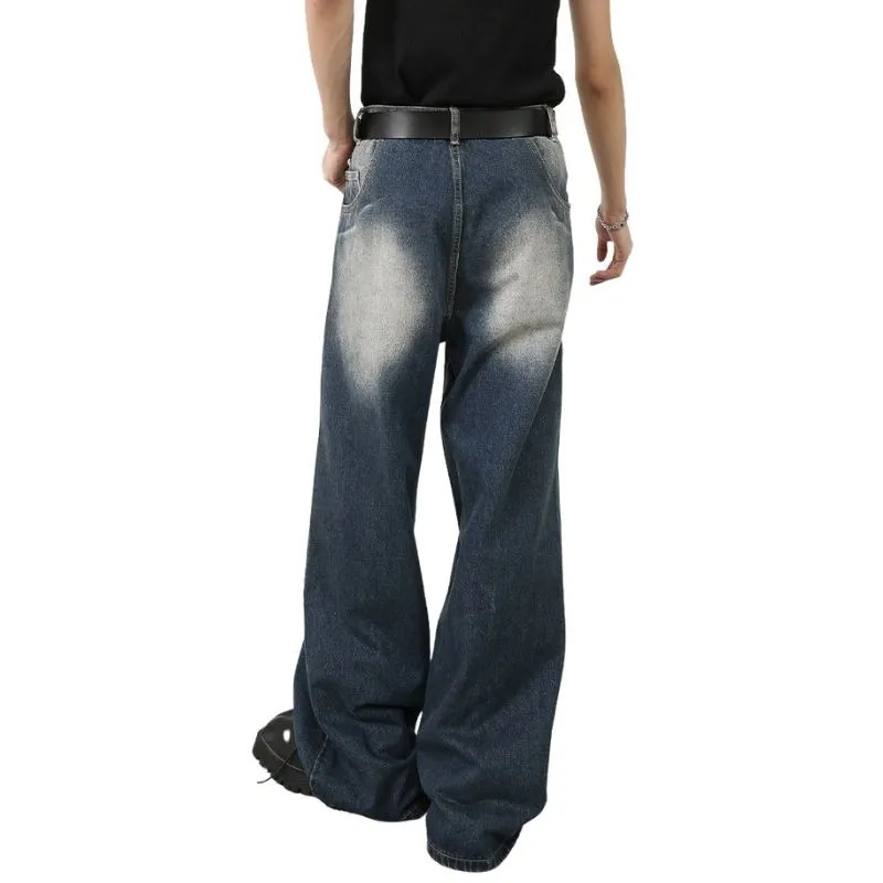 Men’s Straight Wide Leg Baggy Jeans with Front Pockets Y2K Streetwear Denim sold by Good American Jeans product image thumbnail 2