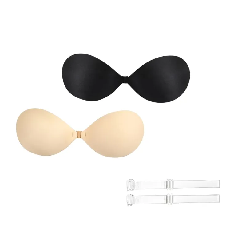 Invisible Adhesive Bra Sticky Strapless Bra with Halter Neck Strap sold by Good American Jeans