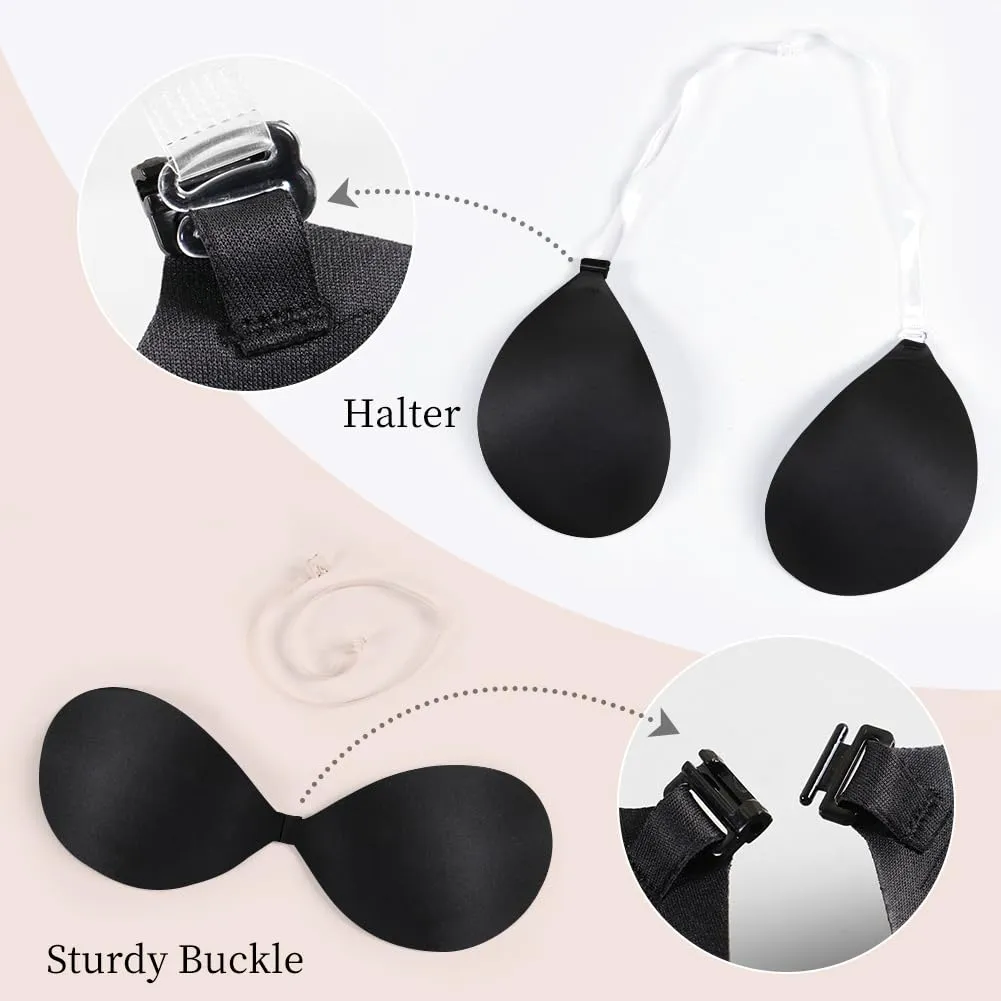Invisible Adhesive Bra Sticky Strapless Bra with Halter Neck Strap sold by Good American Jeans product image thumbnail 5