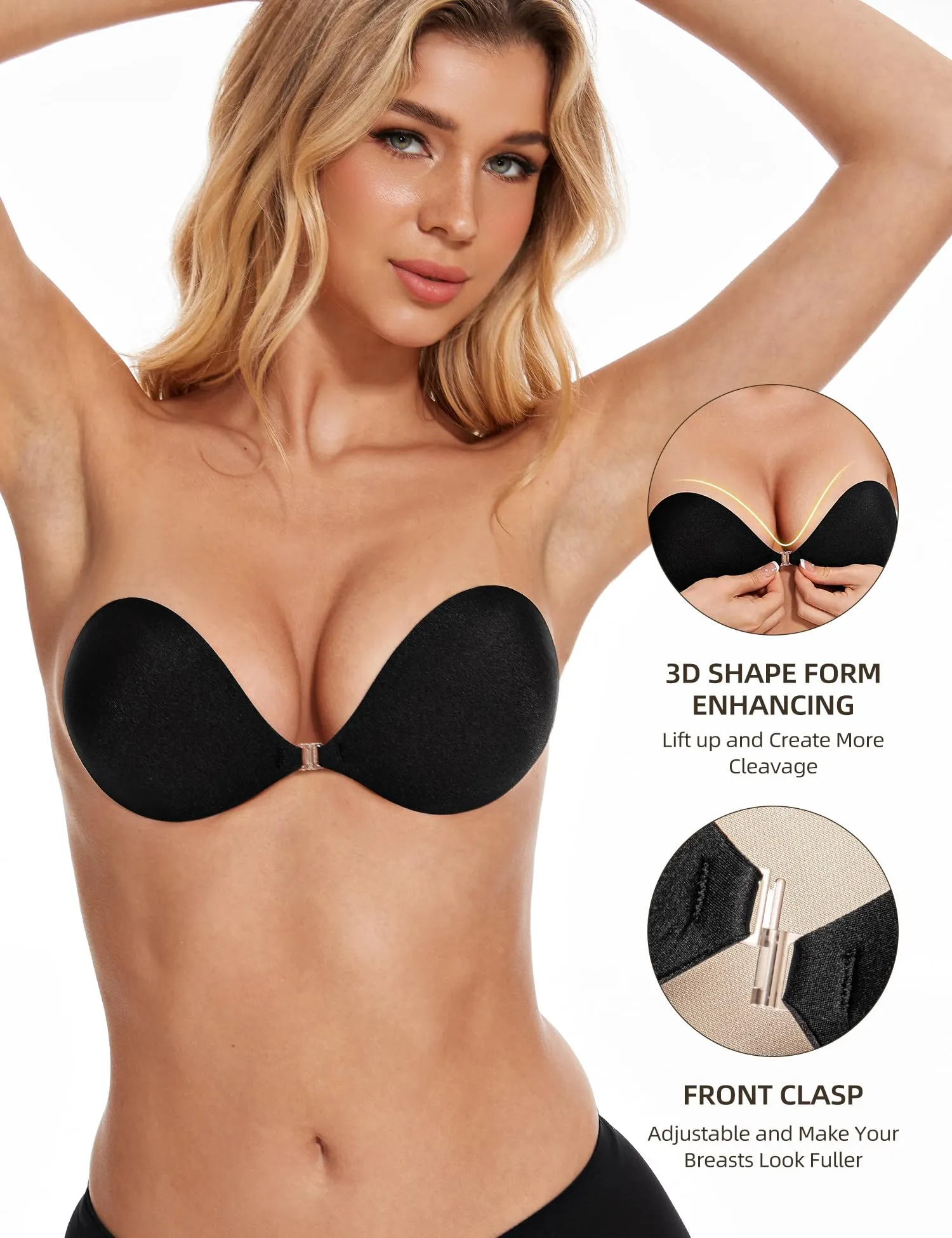 Adhesive Strapless Bra for Women Sticky Invisible Push up Silicone Bra sold by Good American Jeans product image thumbnail 2