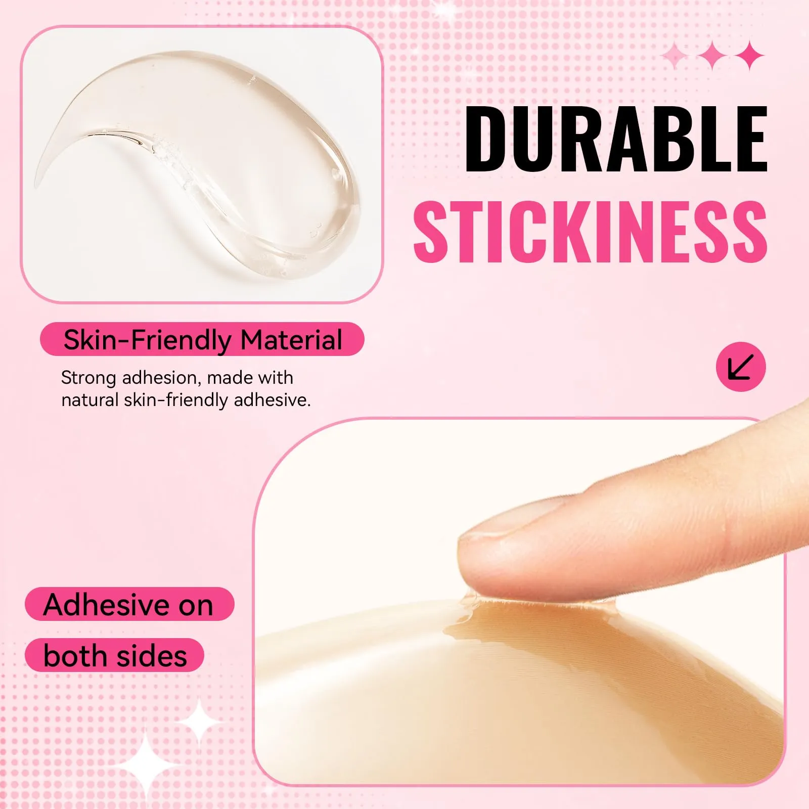 Double Sided Sticky Bra Inserts Invisible Sticky Pads for Large Breasts sold by Good American Jeans product image thumbnail 5