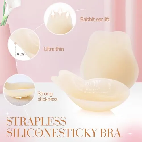 Sticky Bra Adhesive Backless Strapless Bra Women Silicone Nipple Covers sold by Good American Jeans product image thumbnail 5