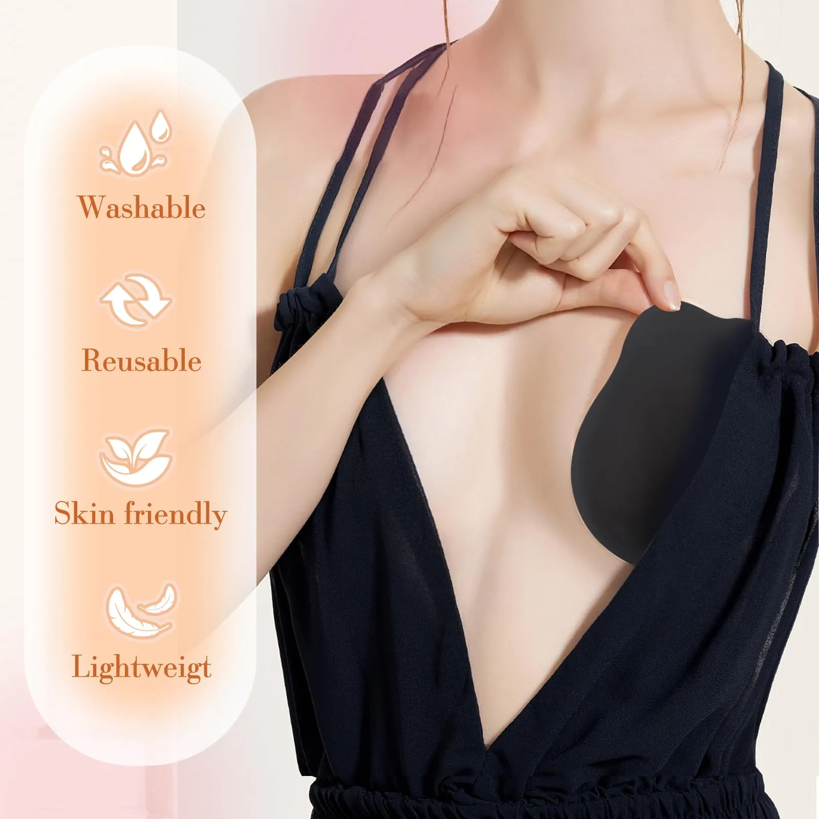 Sticky Bra Adhesive Backless Strapless Bra Women Silicone Nipple Covers sold by Good American Jeans product image thumbnail 3