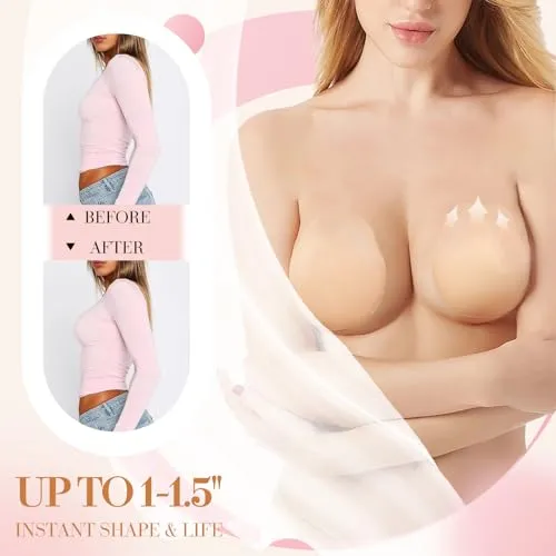 Sticky Bra Adhesive Backless Strapless Bra Women Silicone Nipple Covers sold by Good American Jeans product image thumbnail 4