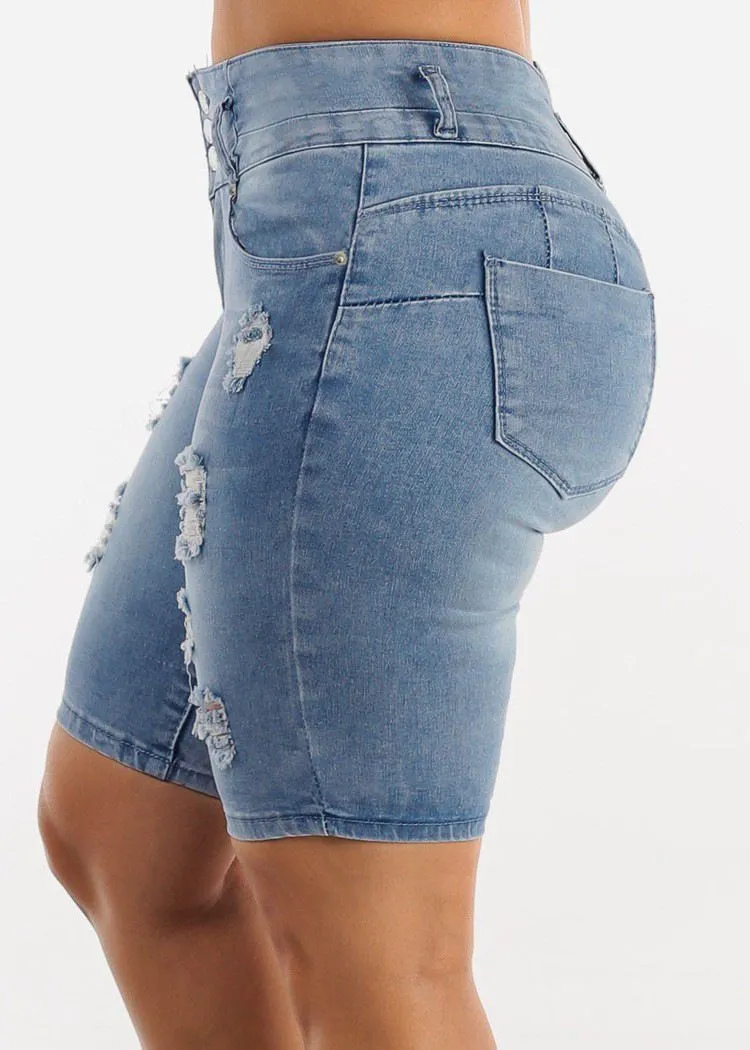 Women Plus Size Denim Shorts High Waisted Ripped Distressed Jean Shorts sold by Good American Jeans product image thumbnail 5