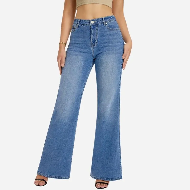 Flare Jeans Wide Leg Jeans for Women High Rise Loose Bell Bottom Denim Pants sold by Good American Jeans
