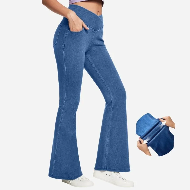 Bell Bottom Jeans Women High Waisted Flare Jeans Leggings Sweatpants sold by Good American Jeans
