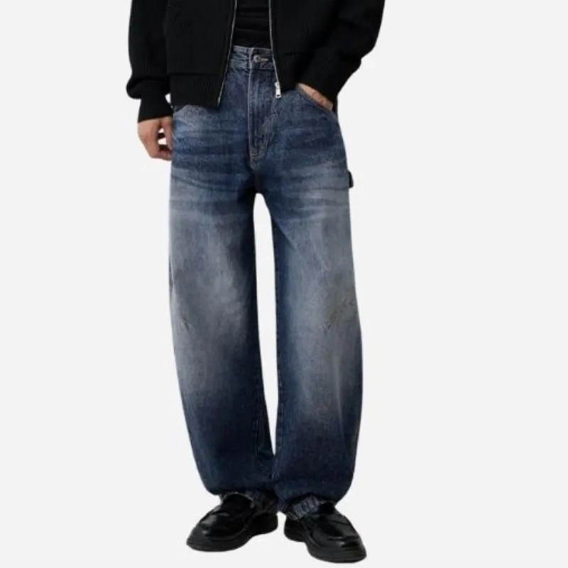 Men’s Baggy Wide Leg Carpenter Jeans Loose Fit Straight Denim Pants sold by Good American Jeans
