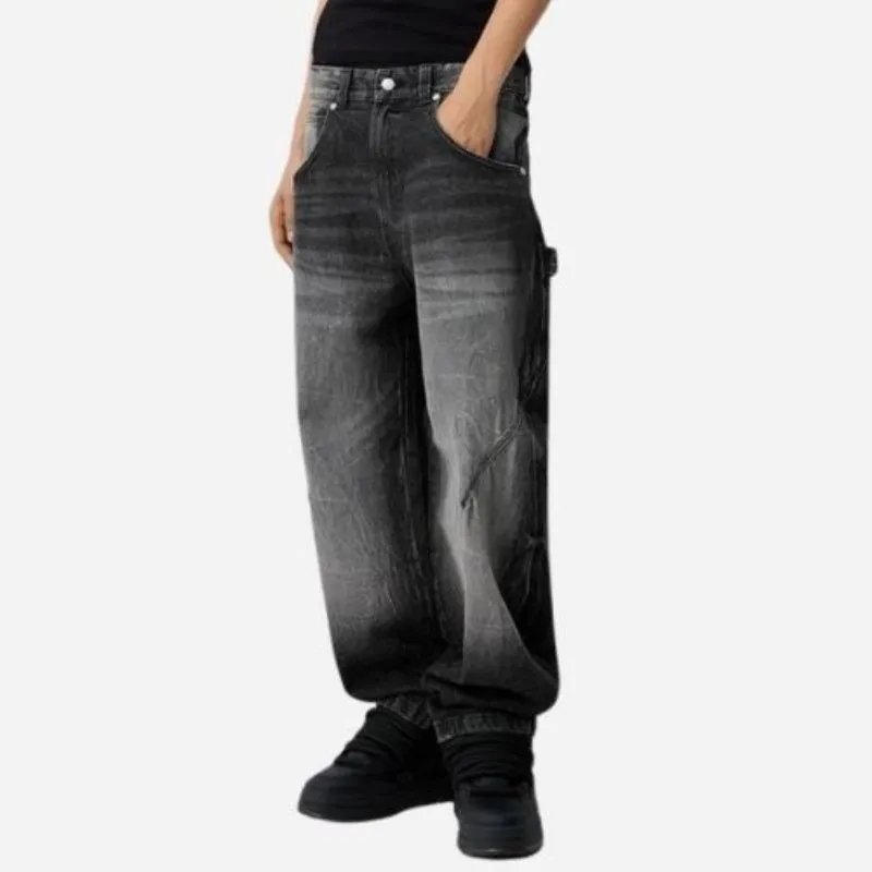 Men’s Baggy Wide Leg Carpenter Jeans Loose Fit Straight Denim Pants sold by Good American Jeans product image thumbnail 4