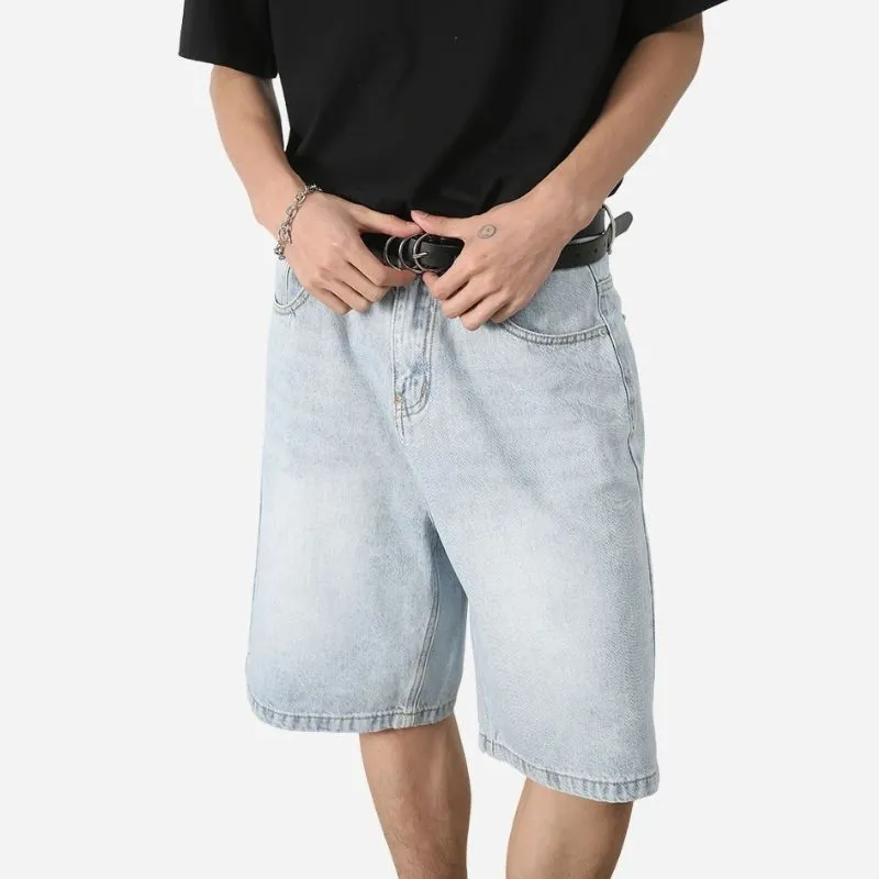 Men’s Baggy Jean Shorts Wide Leg Jorts Streetwear Hip Hop Denim Shorts sold by Good American Jeans product image thumbnail 4