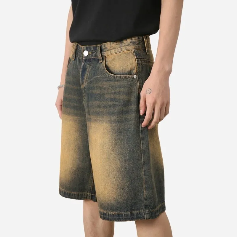 Men’s Baggy Jean Shorts Wide Leg Jorts Streetwear Hip Hop Denim Shorts sold by Good American Jeans product image thumbnail 2