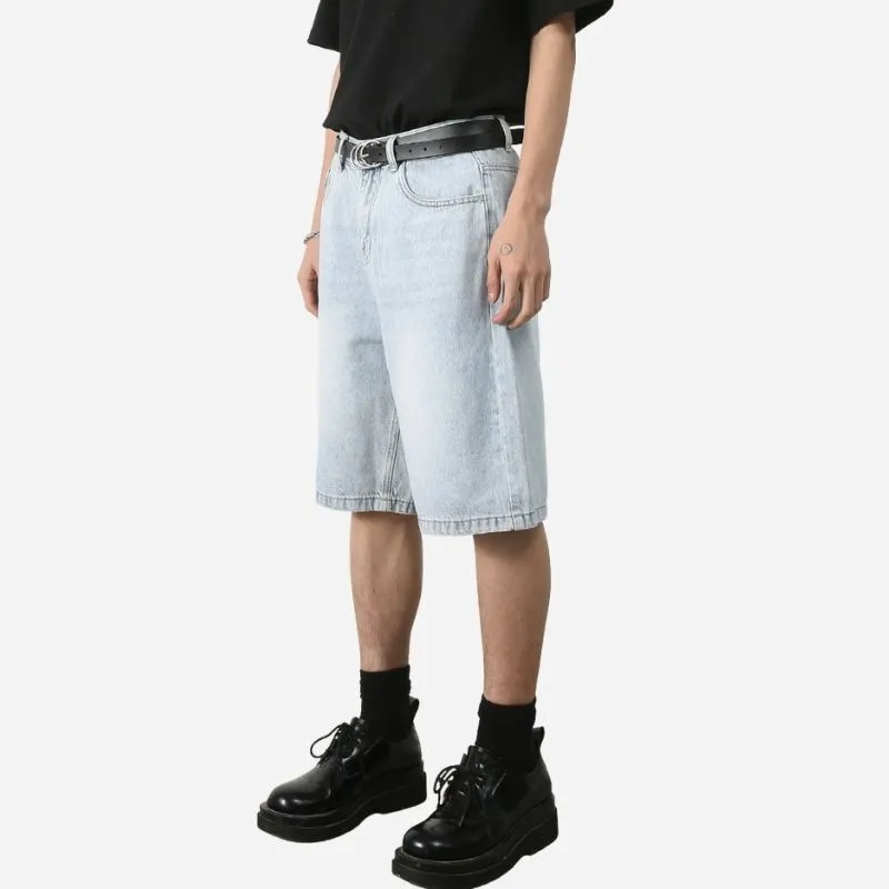 Men’s Baggy Jean Shorts Wide Leg Jorts Streetwear Hip Hop Denim Shorts sold by Good American Jeans product image thumbnail 5