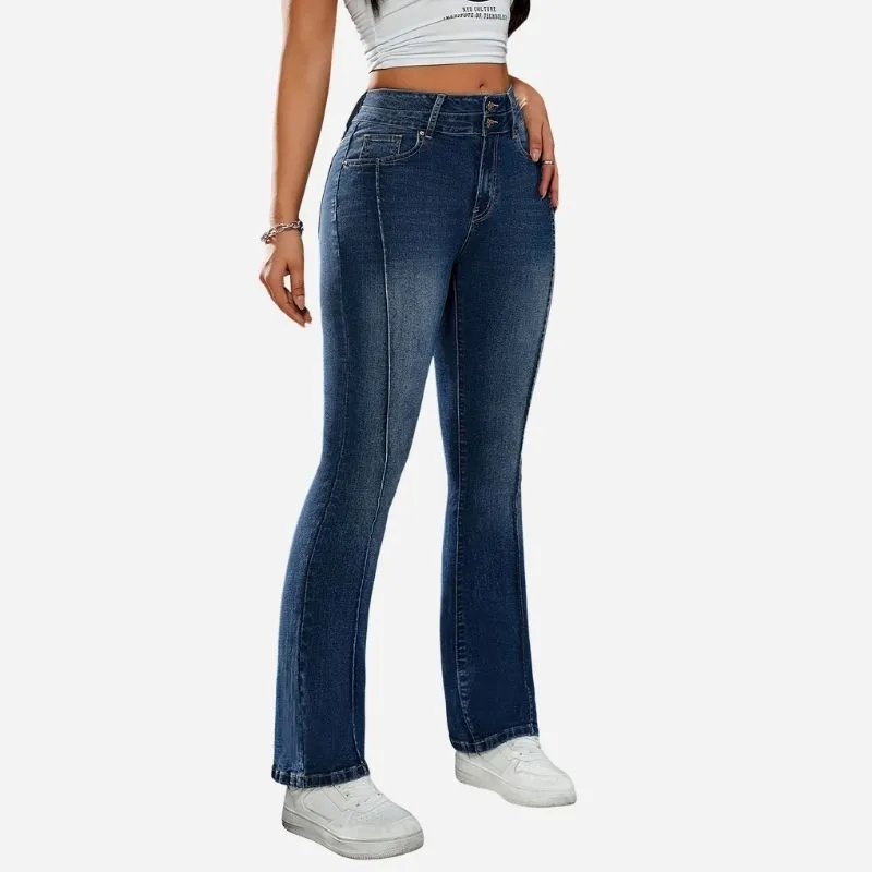High Waist Stretch Flare Jeans for Women Slim Fit Bootcut Denim Pants sold by Good American Jeans product image thumbnail 4