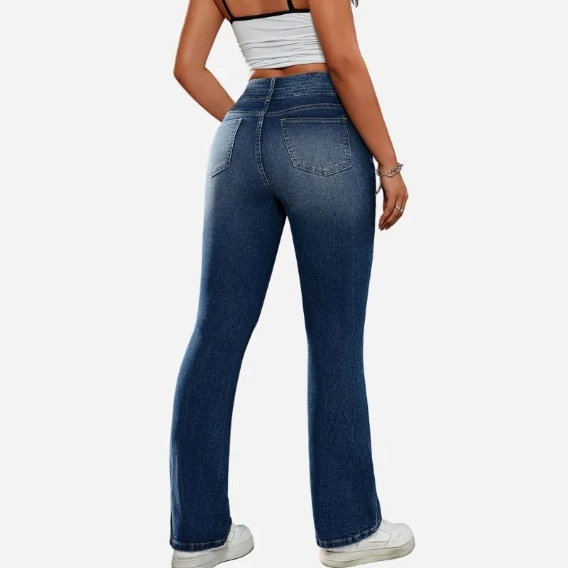High Waist Stretch Flare Jeans for Women Slim Fit Bootcut Denim Pants sold by Good American Jeans product image thumbnail 2