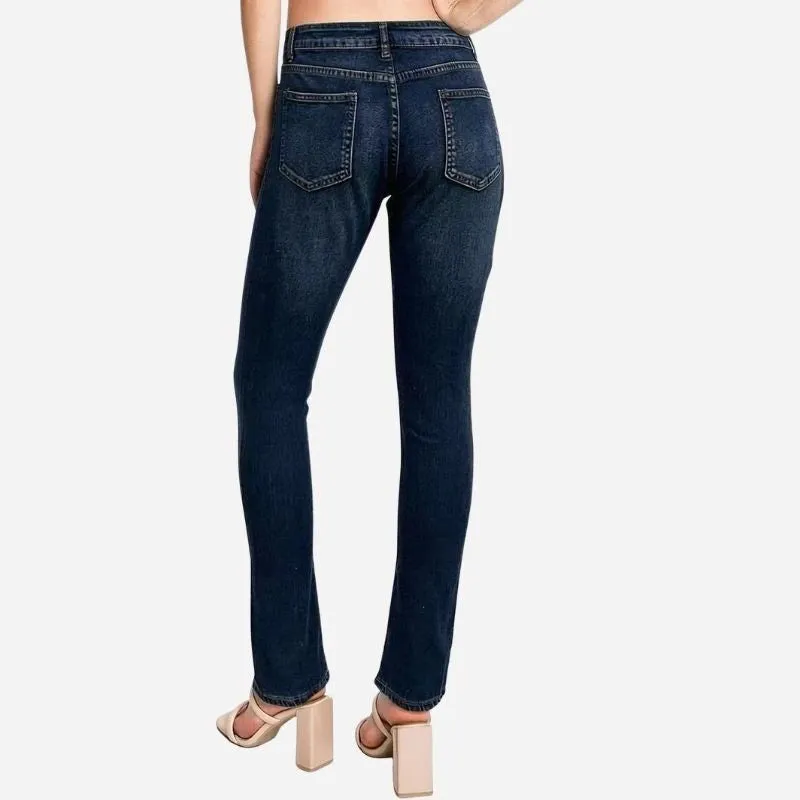 Women's High Waisted Button Fly Skinny Jeans Stretch Denim Pants sold by Good American Jeans product image thumbnail 2