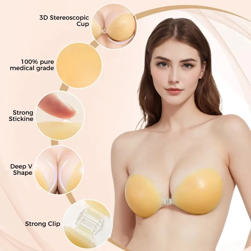Adhesive Strapless Sticky Bra Invisible Push Up for Backless Dress sold by Good American Jeans product image thumbnail 2