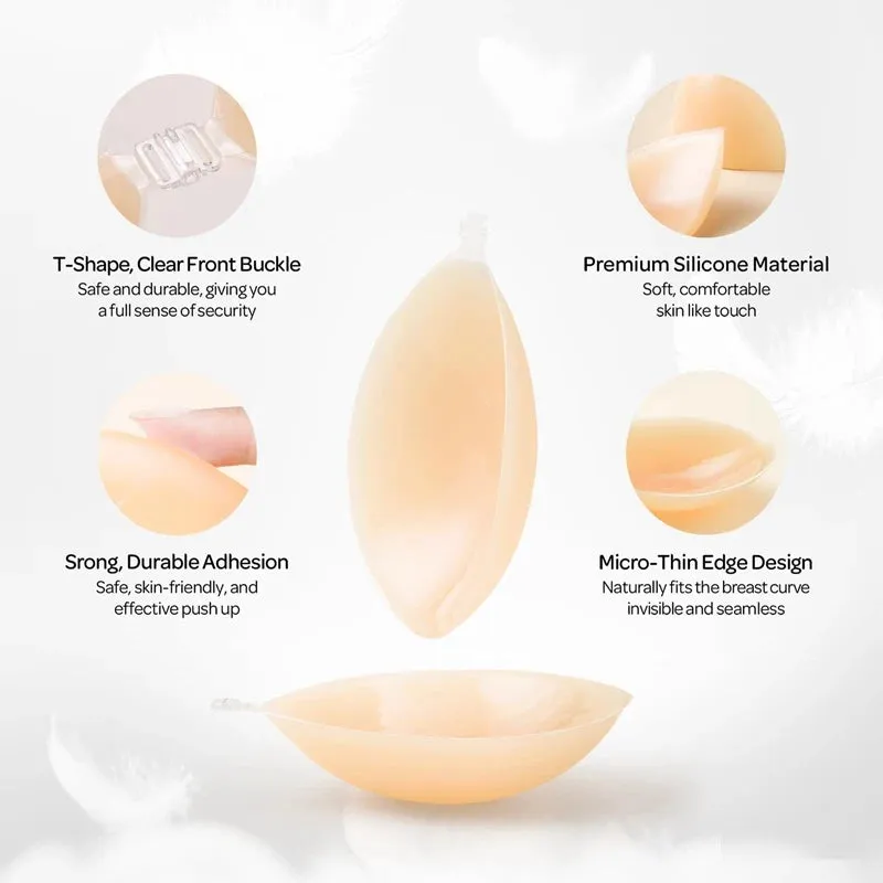 Adhesive Strapless Sticky Bra Invisible Push Up for Backless Dress sold by Good American Jeans product image thumbnail 4