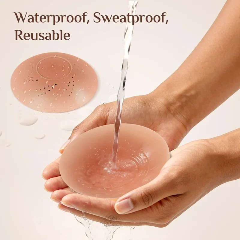Reusable Silicone Nipple Covers for Women Sticky Bra Pasties sold by Good American Jeans product image thumbnail 5