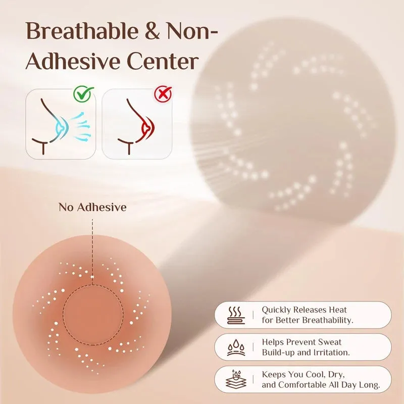 Reusable Silicone Nipple Covers for Women Sticky Bra Pasties sold by Good American Jeans product image thumbnail 3