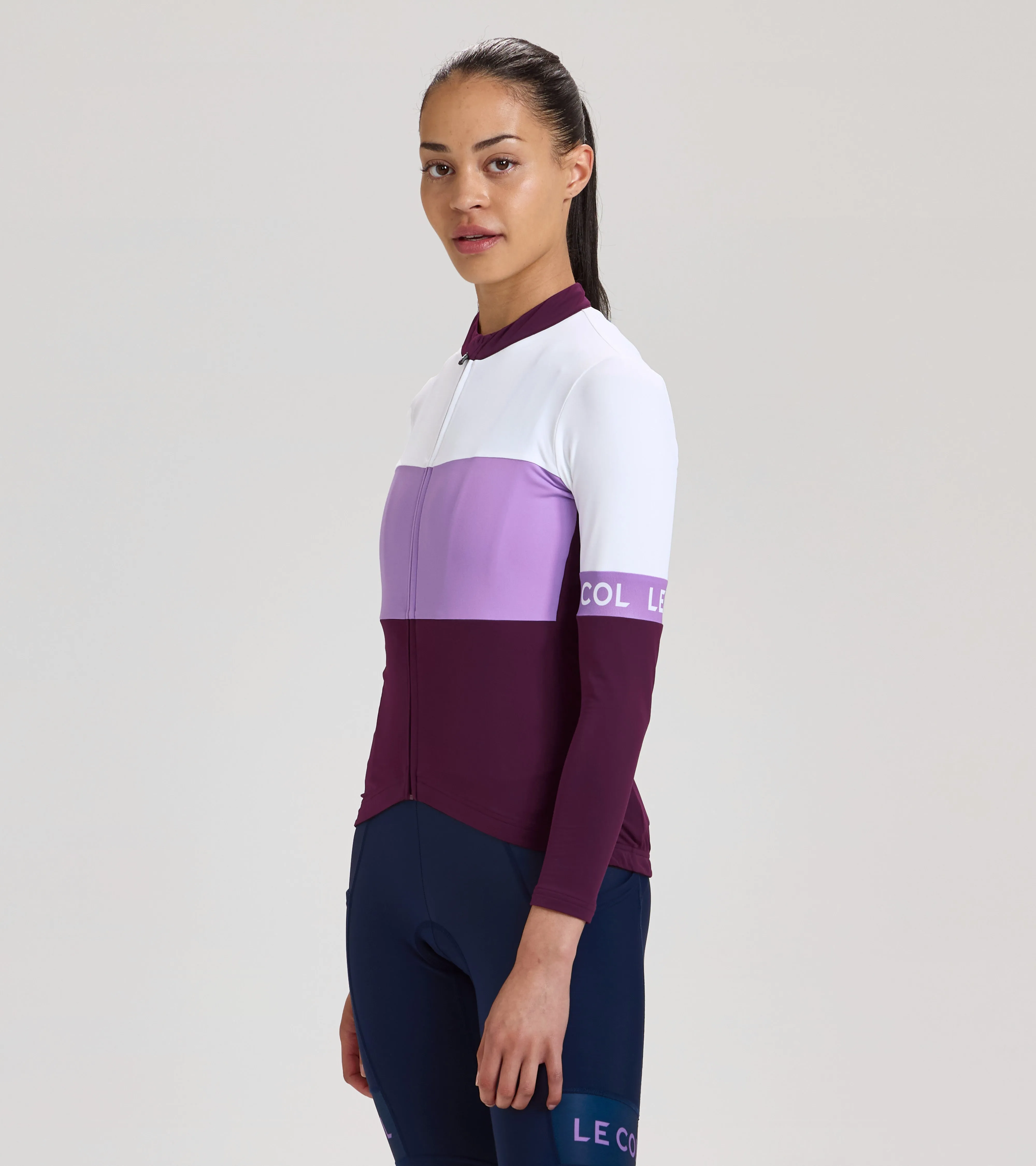 Womens Sport Tricolour Long Sleeve Jersey sold by Le Col product image thumbnail 2