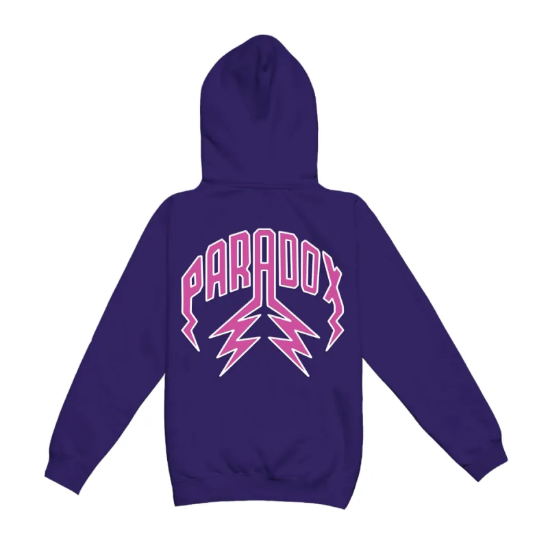 "PURPLE REIGN" LIGHTNING ARC LOGO HOODIE (PURPLE) sold by Paradox Lab
