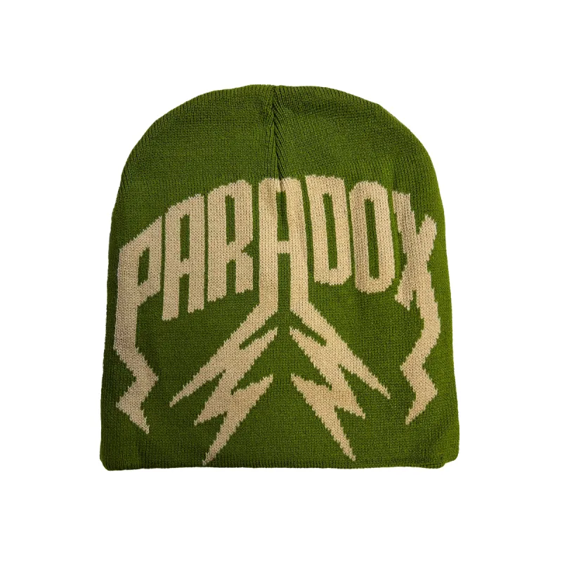 LIGHTNING ARC LOGO BEANIE - (OLIVE) sold by Paradox Lab