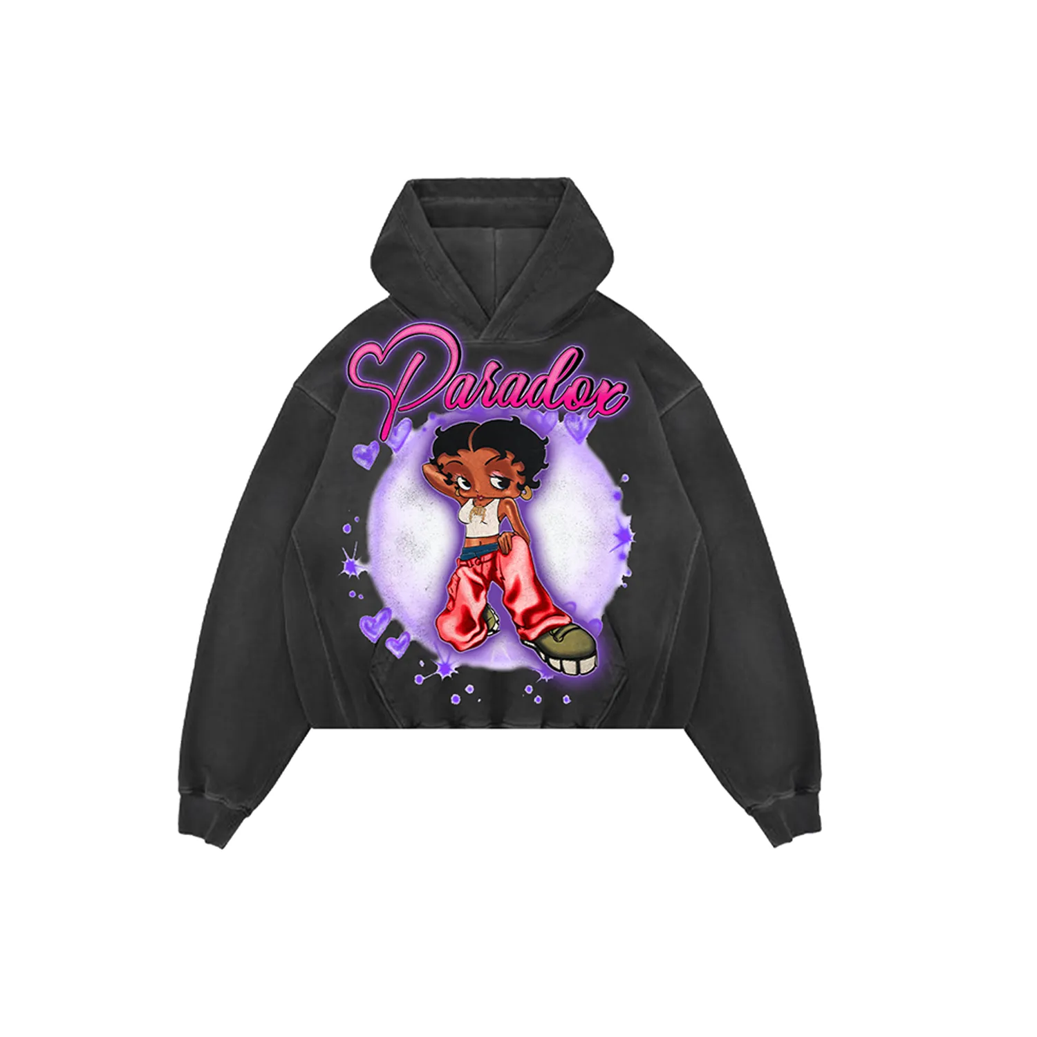 "BETTY BOOP" PULL-OVER HOODIE (BLACK) sold by Paradox Lab